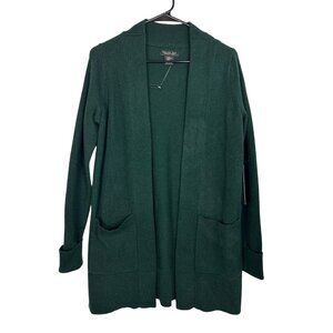 NWT Rachel Zoe Womens Cozy Cardigan Forest Green With Pockets XS Wool Blend